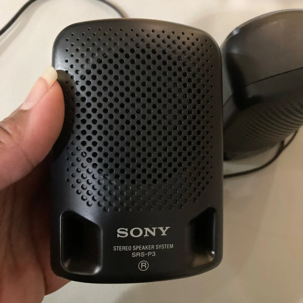 Sony SRS-P3 Mini Speaker System, Black, 3.5mm Aux. jack